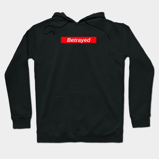 Betrayed // Red Box Logo Hoodie by FlexxxApparel